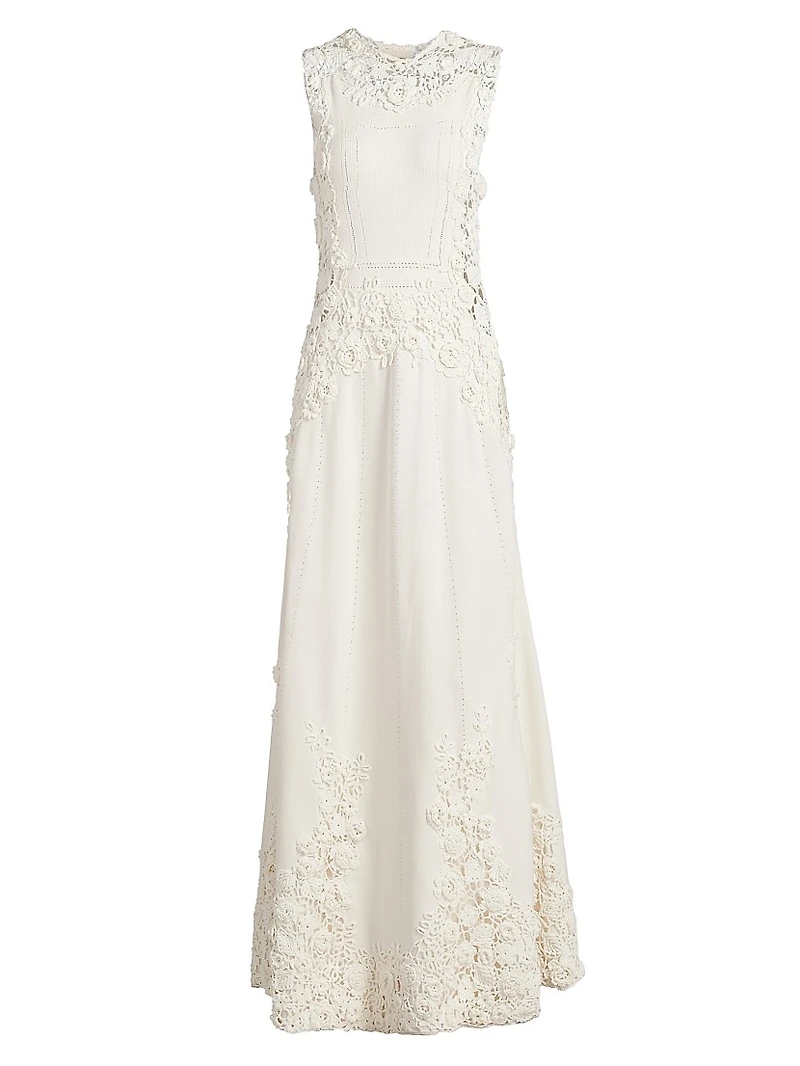 Genoveva Floral Embroidered Maxi Dress
