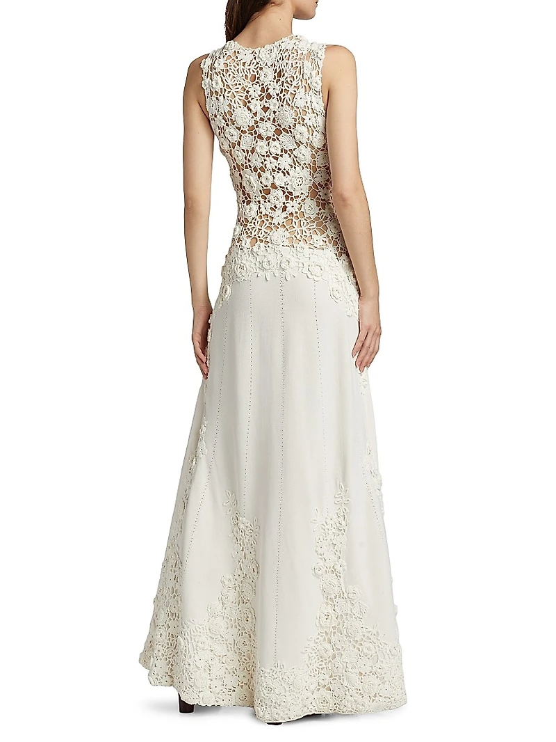 Genoveva Floral Embroidered Maxi Dress