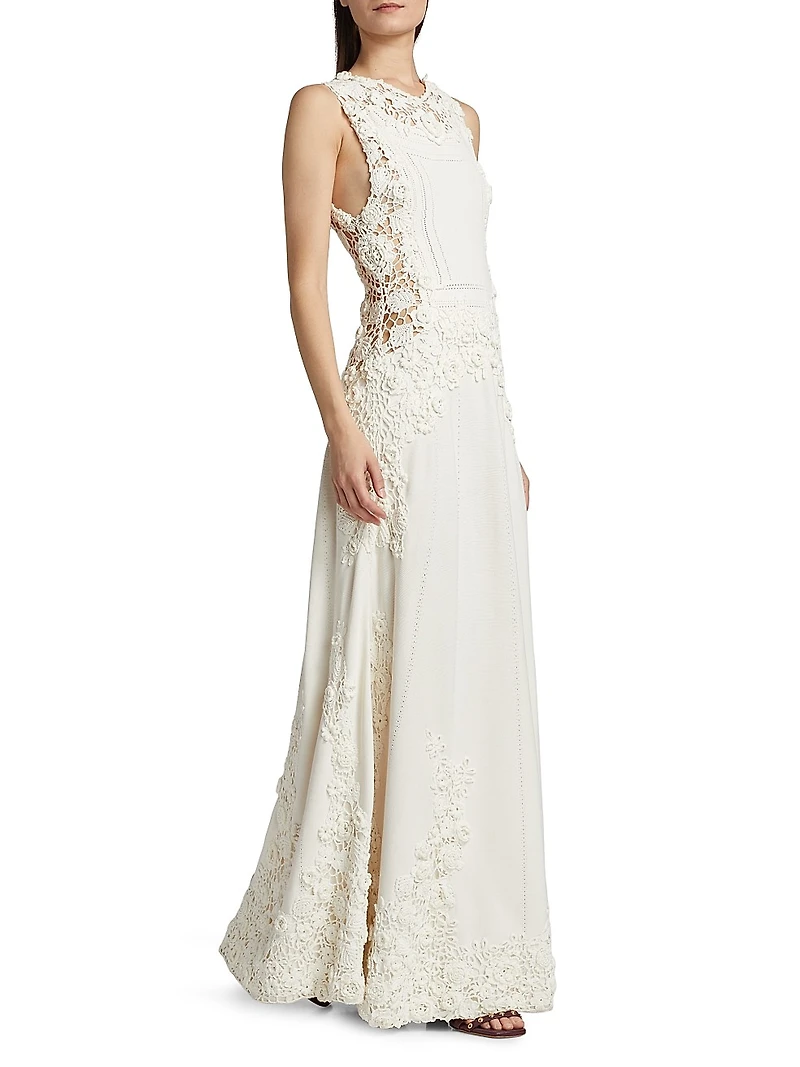 Genoveva Floral Embroidered Maxi Dress