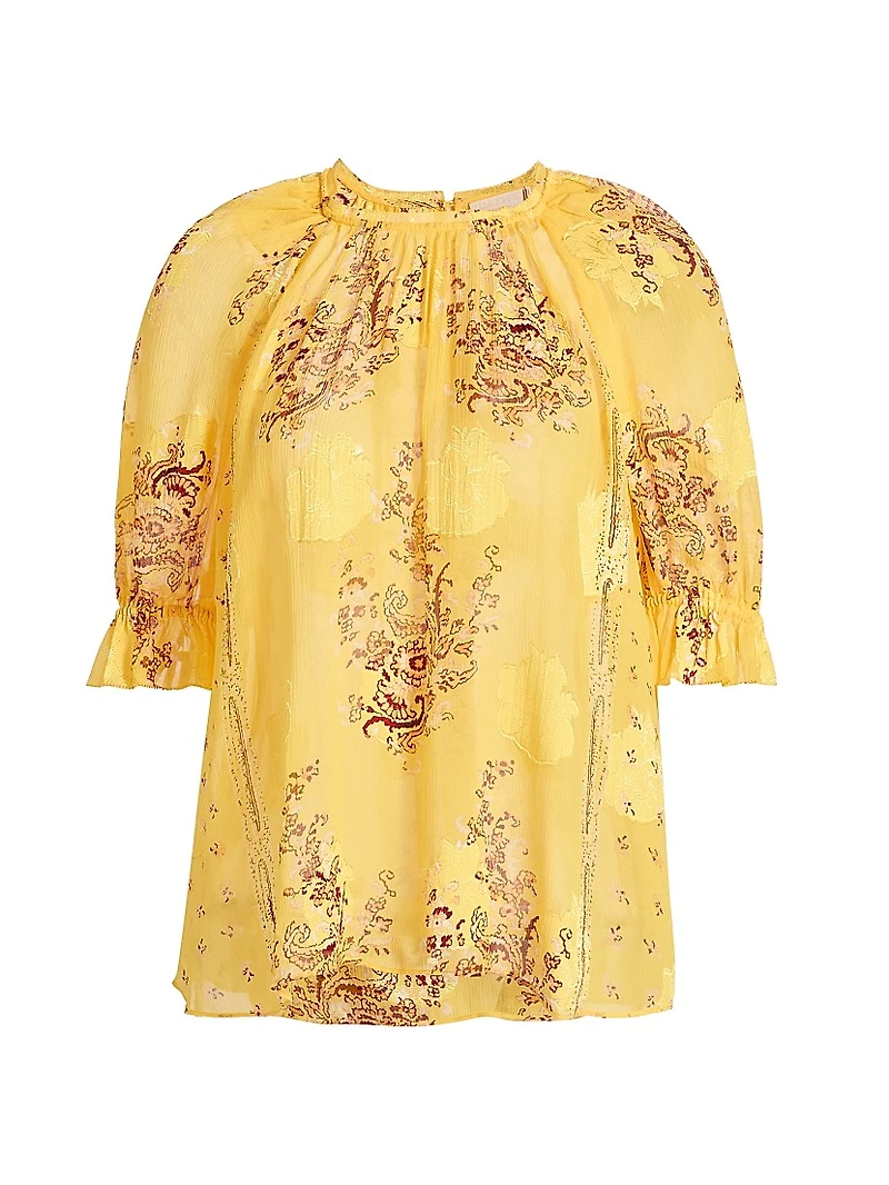 Pippa Printed Silk Blouse