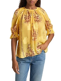 Pippa Printed Silk Blouse
