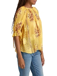 Pippa Printed Silk Blouse