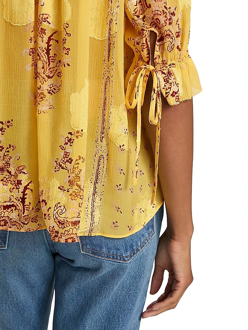 Pippa Printed Silk Blouse