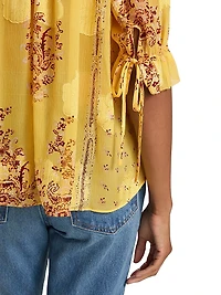 Pippa Printed Silk Blouse