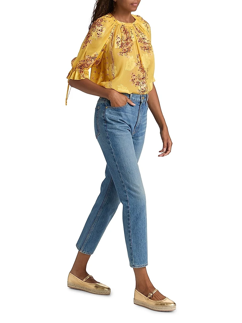 Pippa Printed Silk Blouse