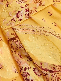 Caprice Asymmetric Printed Silk Midi-Dress