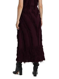 Astrid Fringed Knit Maxi Skirt