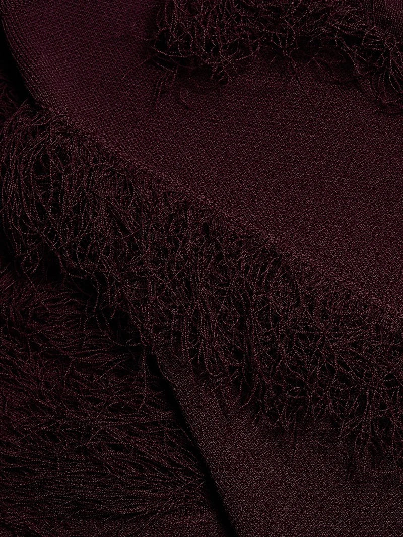 Astrid Fringed Knit Maxi Skirt