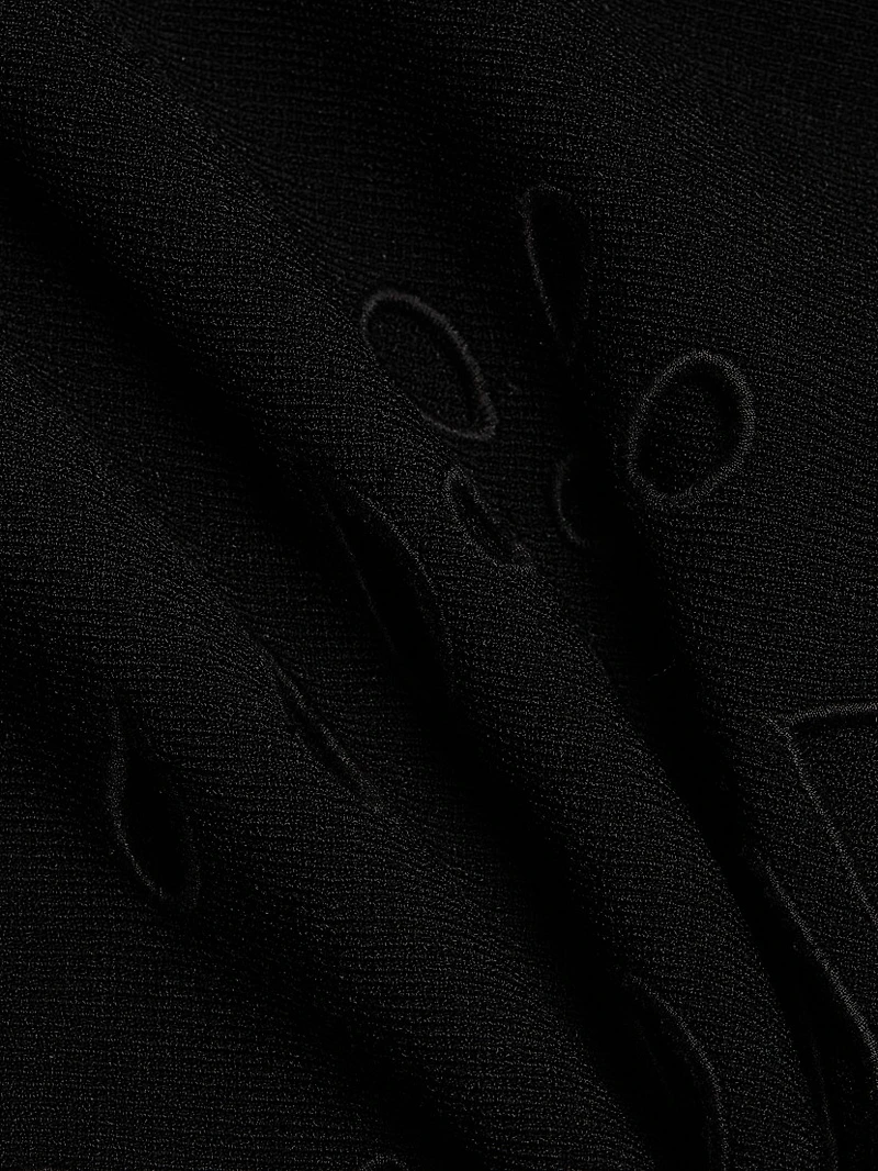 Fania Laser-Cut Knit Laser Minidress