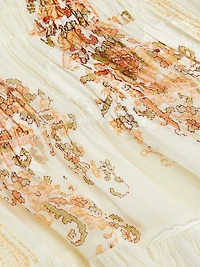 Maris Printed Silk Chiffon Tieneck Minidress