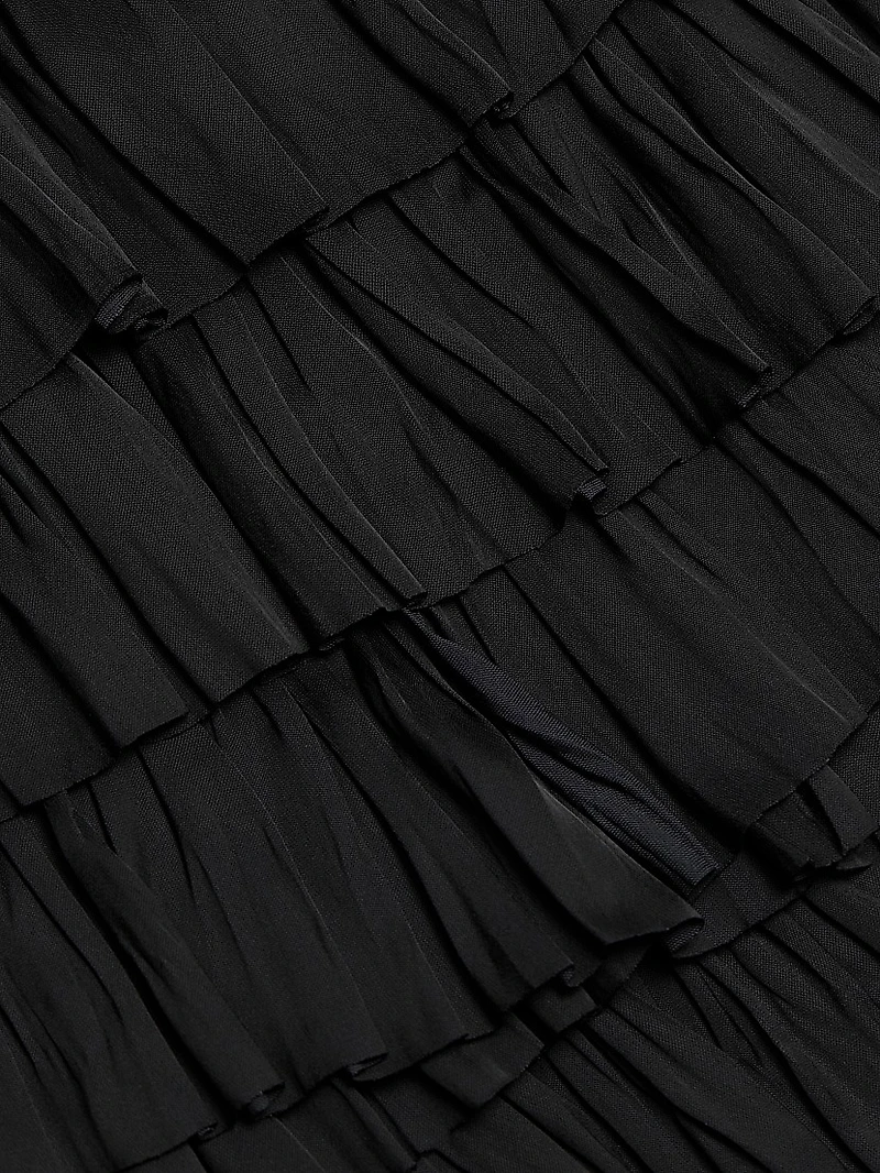 Quinn Satin Plissé Top