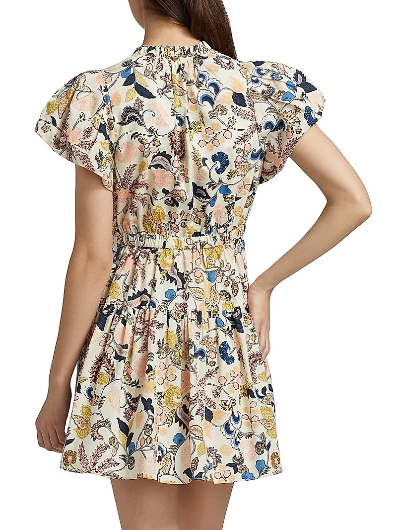 Izel Floral Poplin Minidress