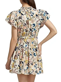 Izel Floral Poplin Minidress