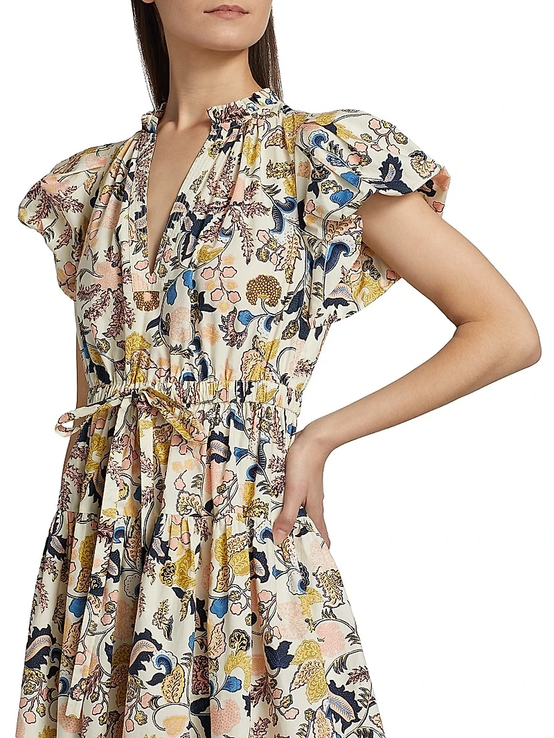 Izel Floral Poplin Minidress