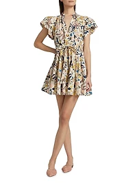 Izel Floral Poplin Minidress