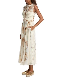 Kasia Printed Silk Chiffon Midi-Dress