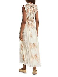Kasia Printed Silk Chiffon Midi-Dress