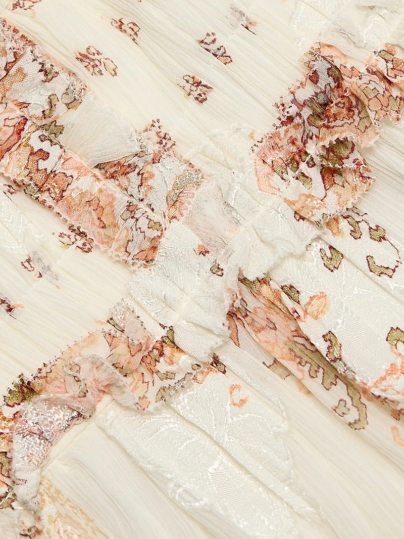 Kasia Printed Silk Chiffon Midi-Dress