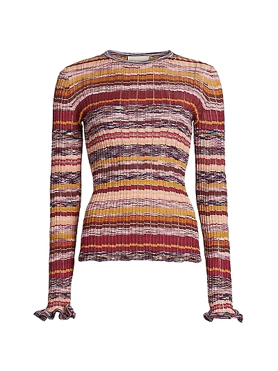 Maci Striped Space-Dyed Sweater