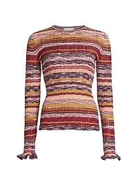 Maci Striped Space-Dyed Sweater