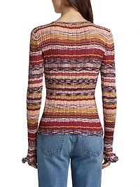 Maci Striped Space-Dyed Sweater