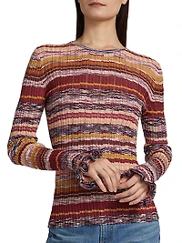 Maci Striped Space-Dyed Sweater