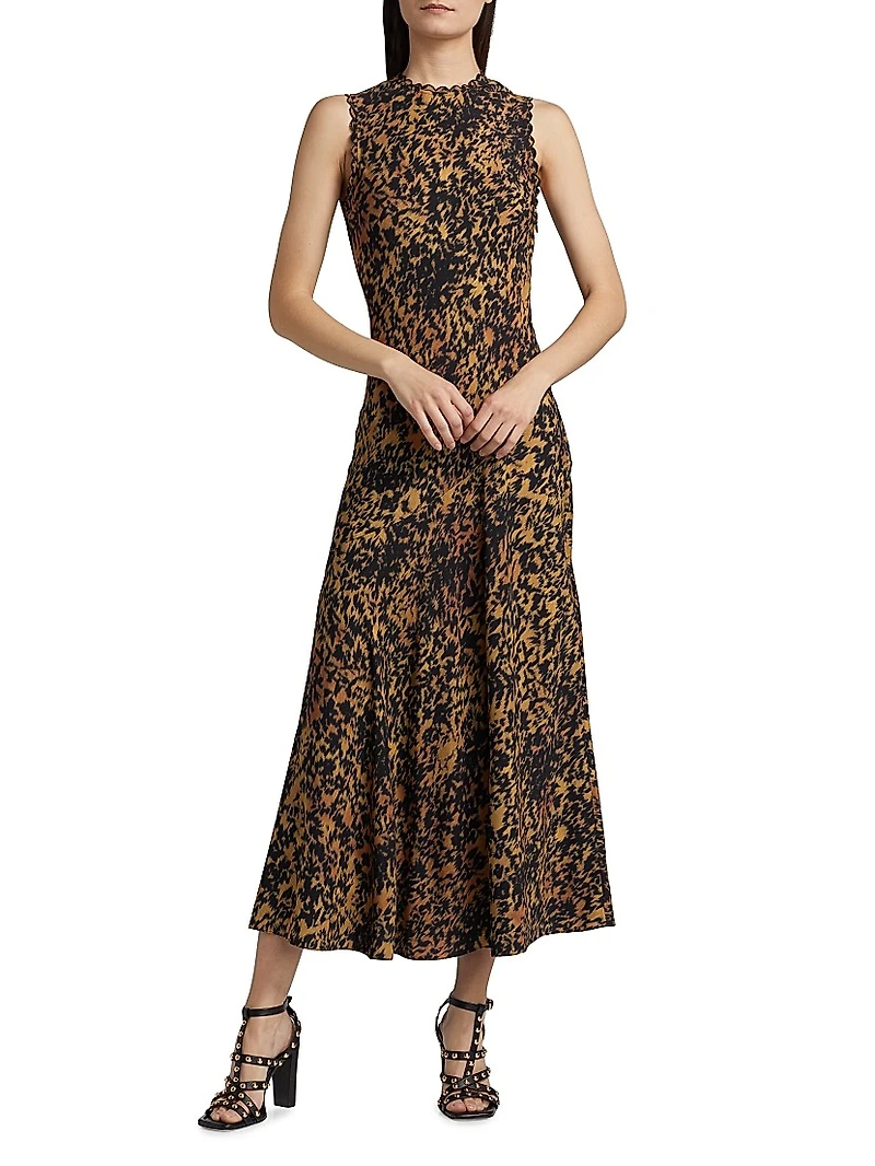 Clea Abstract Print Sleeveless Dress