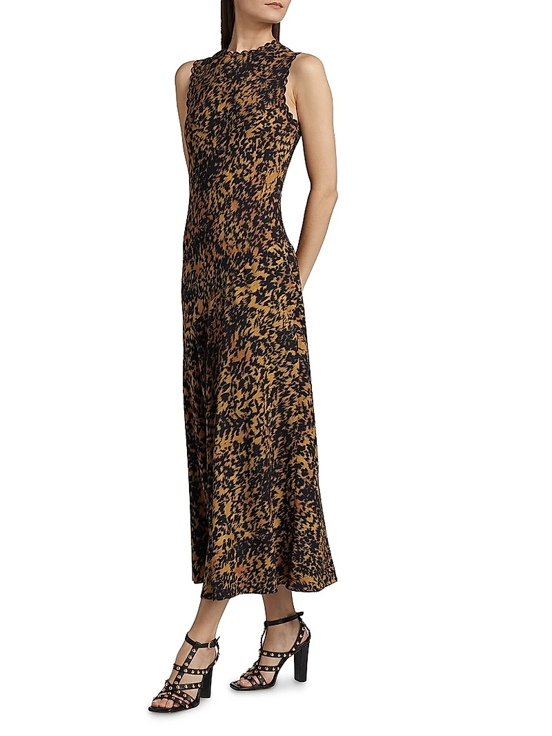 Clea Abstract Print Sleeveless Dress