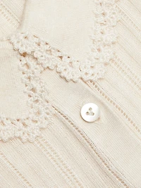 Lottie Pointelle-Knit Cardigan