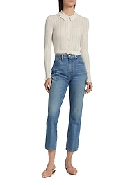 Lottie Pointelle-Knit Cardigan
