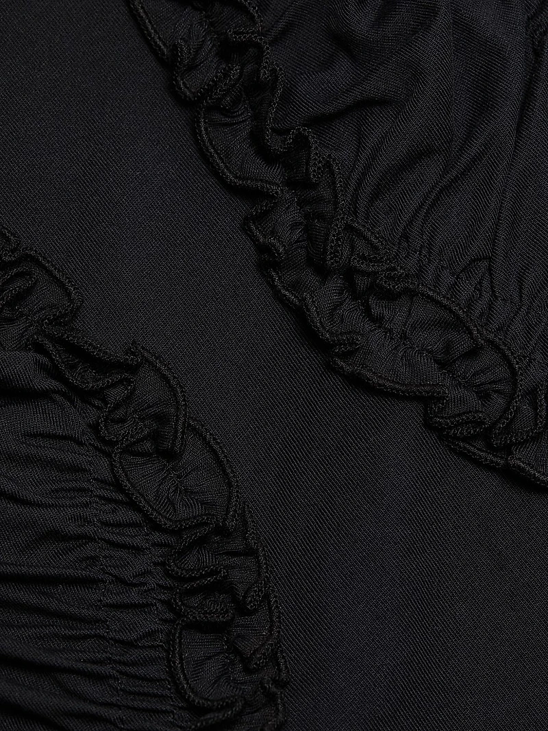 Val Ruffled Cotton Jersey Top