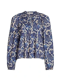 Brea Floral Cotton-Blend Blouse