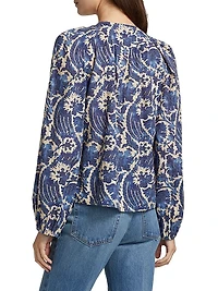 Brea Floral Cotton-Blend Blouse