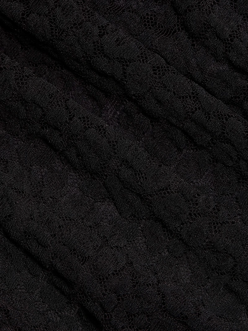 Talia Leopard Lace Turtleneck Midi Dress