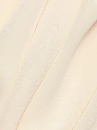 Rosine Asymmetric Contrast Lace-Trimmed Silk Midi-Skirt