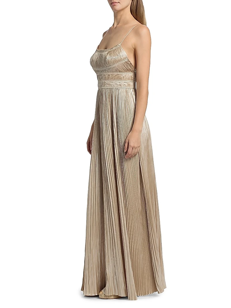 The Reine Plisse Pleated Gown
