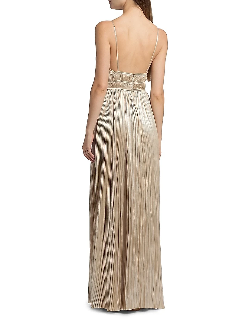 The Reine Plisse Pleated Gown