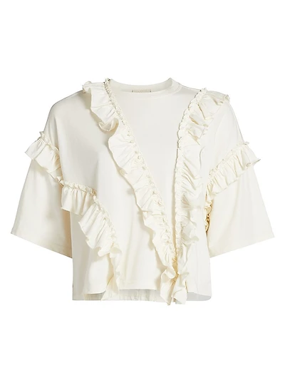 Sydney Ruffled Cotton T-Shirt