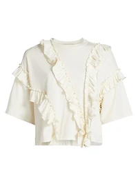 Sydney Ruffled Cotton T-Shirt