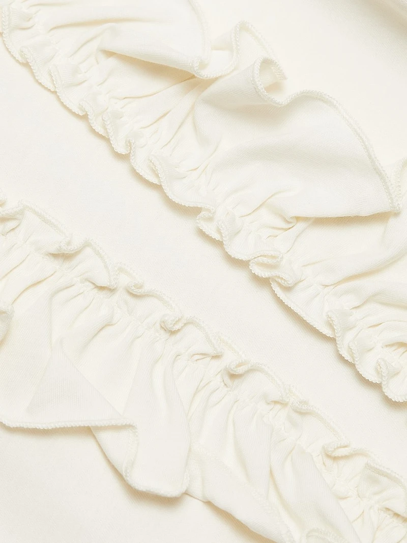 Sydney Ruffled Cotton T-Shirt