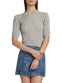Gemma Pointelle-Knit Top