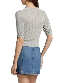 Gemma Pointelle-Knit Top