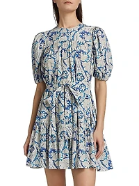 Rosalie Floral Cotton-Blend Minidress