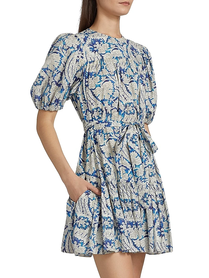 Rosalie Floral Cotton-Blend Minidress