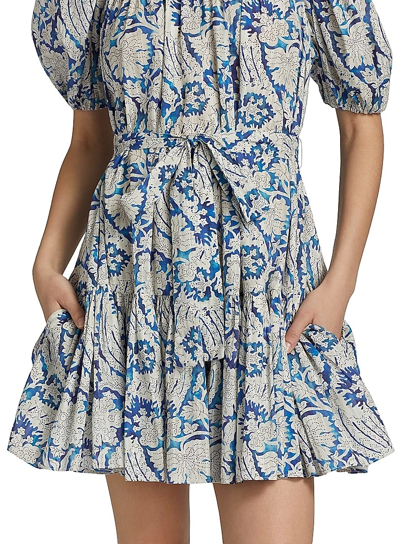 Rosalie Floral Cotton-Blend Minidress