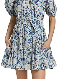 Rosalie Floral Cotton-Blend Minidress