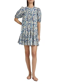 Rosalie Floral Cotton-Blend Minidress