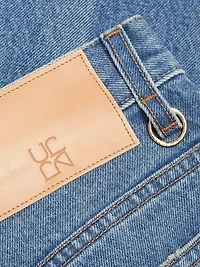 Agnes Washed-Denim Crop Jeans