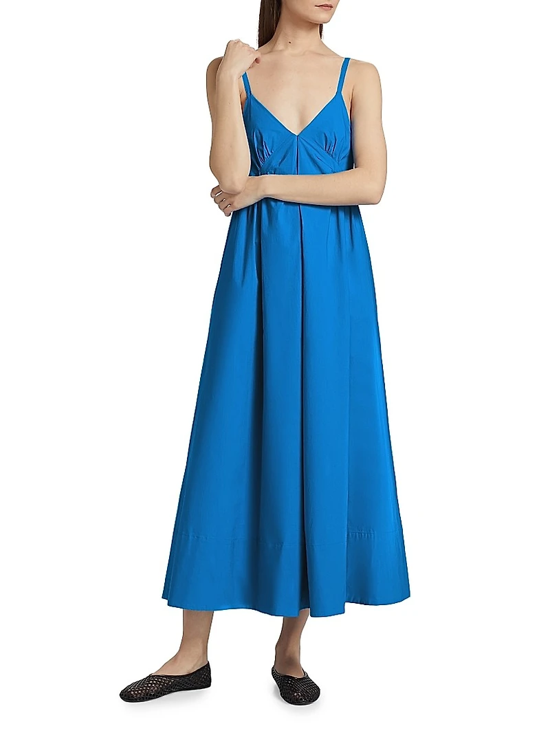 Barker Sleeveless Cotton A-Line Maxi Dress