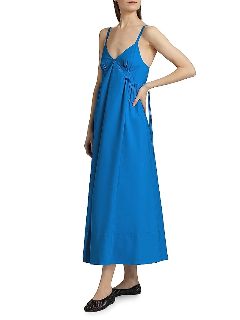 Barker Sleeveless Cotton A-Line Maxi Dress